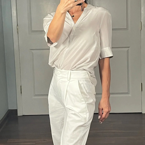 J. Crew 100 % silk button down shirt top blouse size Petite XXS - Picture 3 of 11